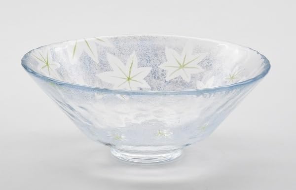 茶道具茶器 抹茶茶碗平茶碗 ガラス 義山(ギヤマン)透青楓超耐熱硝子製