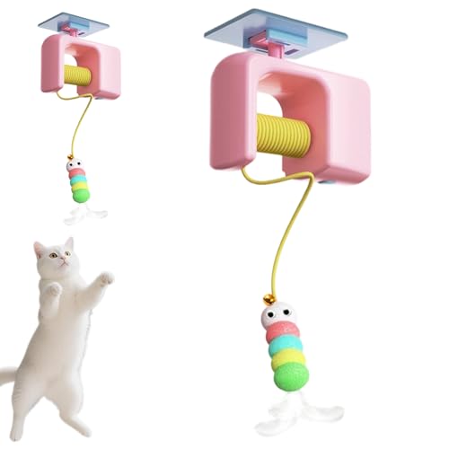 Generisch Gatto giocattolo da porta – giocattolo allungabile per gatti da interni, divertimento per animali domestici, gioco di caccia, per balcone, giardino, soggiorno