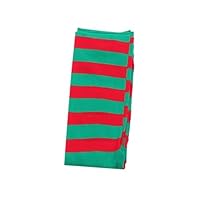 AKOOSY Collants Rayés Rouges et Verts pour Femmes Extensibles et Confortables Idéals pour Costumes de Noël Yoga et Fêtes Festives