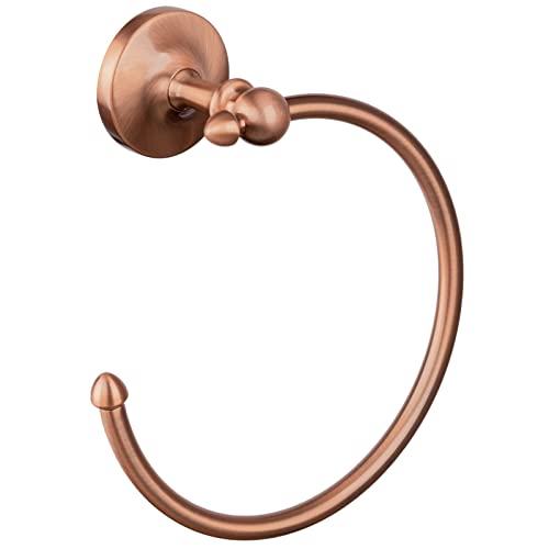 PaulGurkes Kupfer Handtuchring Retro Bad-Accessoires Serie Handtuchhalter Nostalgie Halter Wandbefestigung Landhausstil Rote Bronze massives Messing Handtuch Befestigung