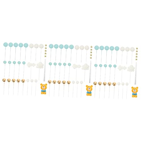 SAFIGLE 3 Conjuntos De Linha De Bolo Decoração Rosa Decoração Azul Decoração De Bolo Conjunto De Urs