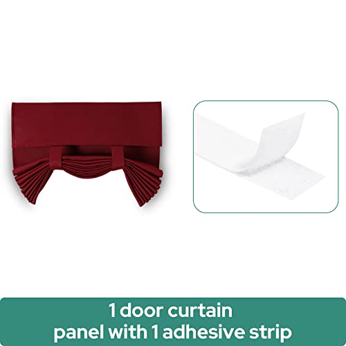 HOMEIDEAS Blackout Door Curtains for French Door 26x68 Inch Burgundy by HOMEIDEAS - Used condition - Image 8