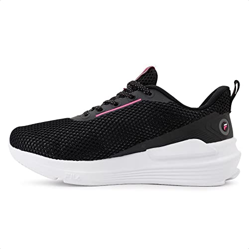 Tenis Fila Research Feminino,Preto/Rosa Fluor/Prata,35