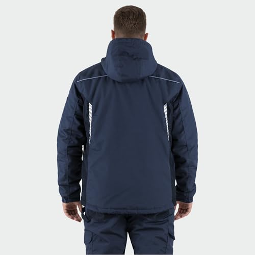 BWOLF DRIFT ICE Arbeitsjacke Herren Winter Arbeitsjacke Herren Wasserdicht Reflektierende Jacke Herren (DE/NL/SE/PL, Alphanumerisch, XXL, Regular, Regular, Blau) – Bild 4