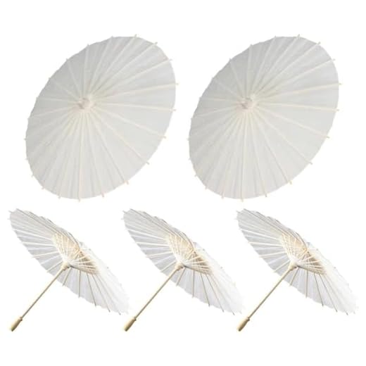 Lpitoy 5 Sombrillas De Papel Chinas, Sombrillas Decorativas con De Madera para Bodas.