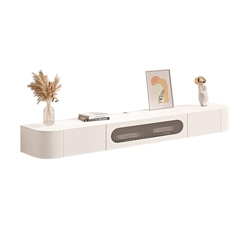 Meuble TV mural flottant moderne de 140 cm pour un salon épuré et accueillant