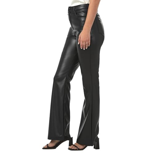 K. Jordan Faux Leather Flare Pant for Women with Pockets2