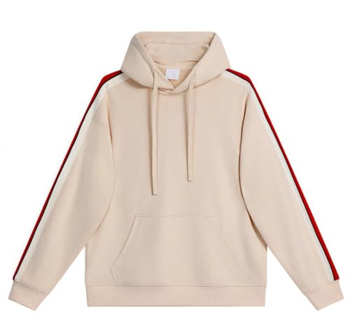 Oversized Mens Hoodies Fleece Solid Colours Winter Hoodie