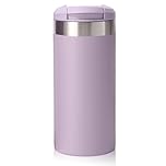 Insulated Travel Mug 350ml, Leakproof Stainless Steel Thermal Cup with Flip Lid - Keeps Hot 8 Hours/Cold 12 Hours, Vacuum Flask for Car, Office, Gym, Camping (Purple)