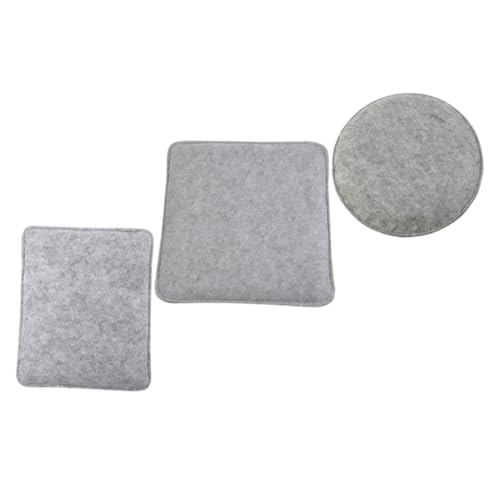 VILLCASE 3pcs Outdoor Seat Cushions Wool Felting Supplies Plush Dining Felting Base Pad