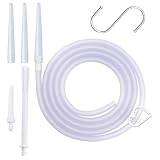 Enema Replacement Tube 5.8 FT Enema Hose with Easy Install Enema Nozzle Tips for Comfortable Use, Flexible Tubing Leak-Proof Design for Colon Cleansing and Detox Douche Enemas