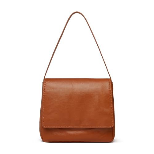 DORIS&JACKY Vintage Leather Shoulder Purse Women’s Designer Flap Top Handle Tote Purse