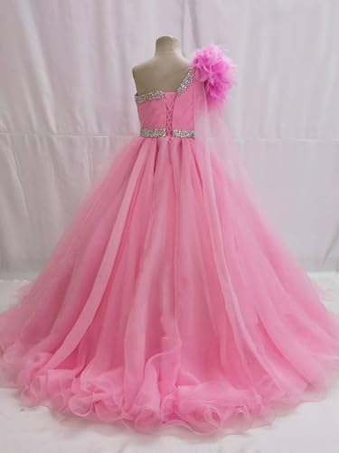 Girls Pageant Dress Long Puffy Tulle Sequin Dress Birthday Party Prom Formal Girls Ball Gown3