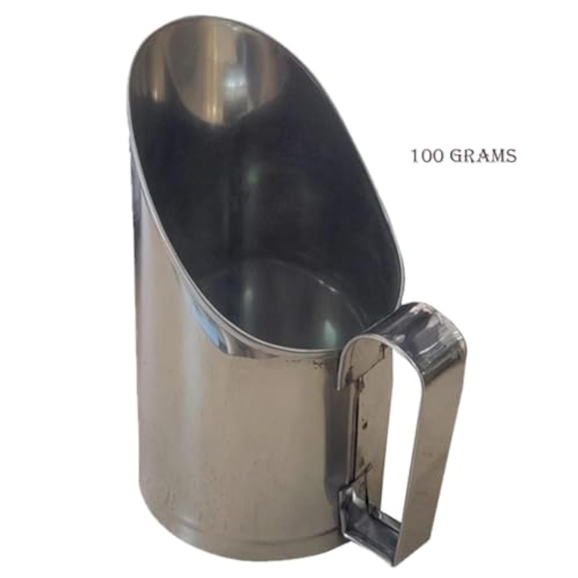 Stainless Steel Measuring Scoop with Handle, 100 Grams