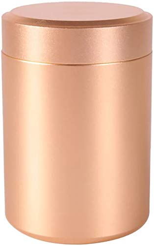 Isnuff Airtight Stash Jar Case - Safe Proof Durable Multi-Use Portable Metal Spice Jar Container. Waterproof Aluminum Screw-Top Lid Lock Odor Case (Rose Gold) #TOP3