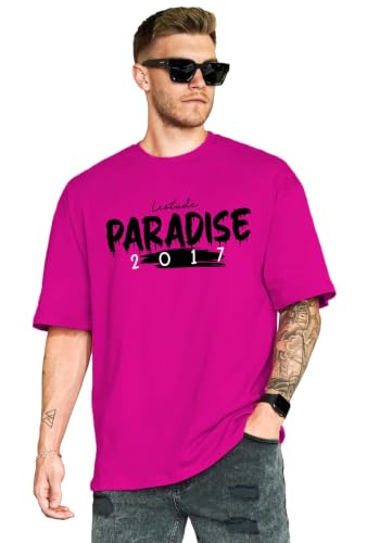Image of LEOTUDE Men's Cotton Oversized Fit T-Shirt