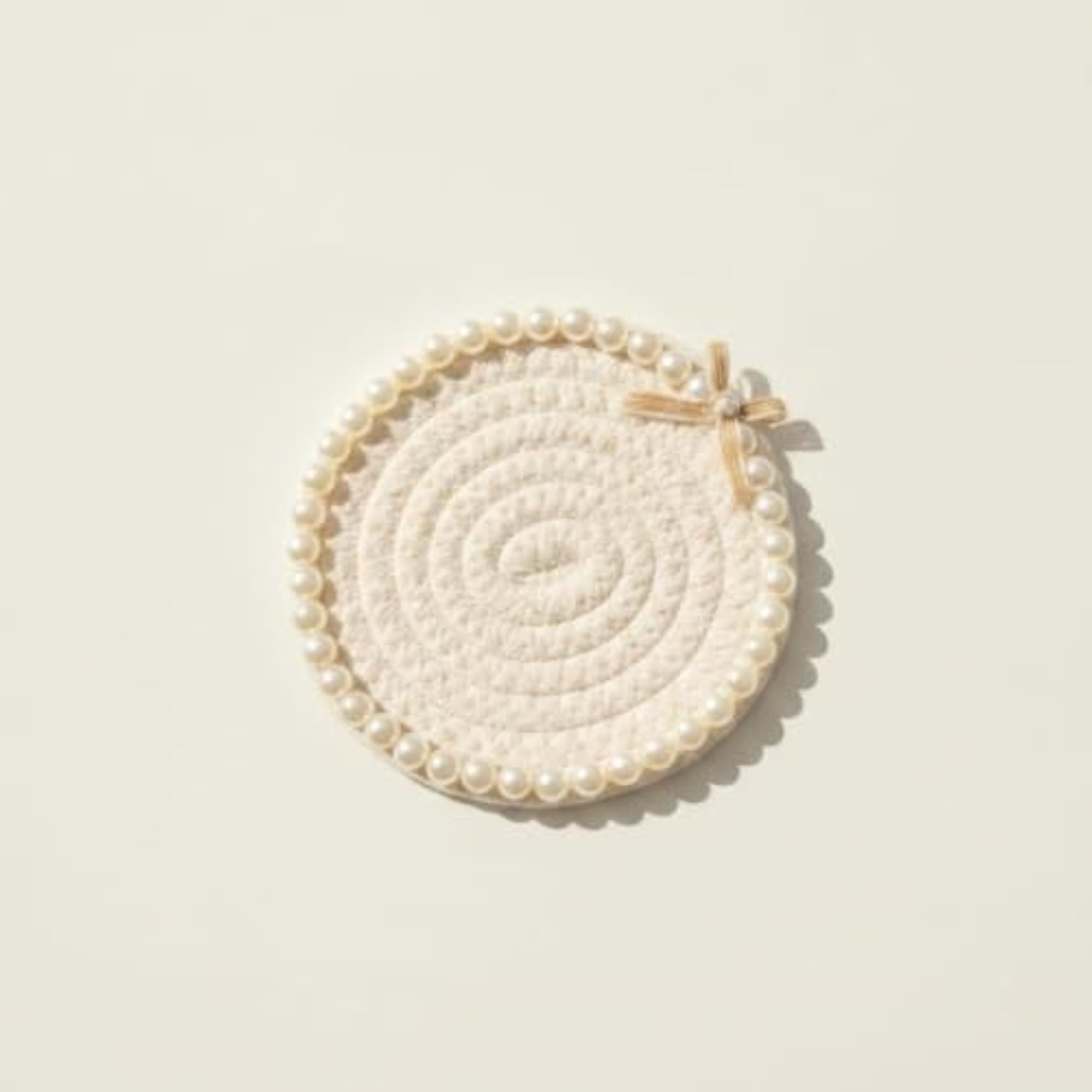 Handwoven Heat-Insulation Mat with Pearl Edge