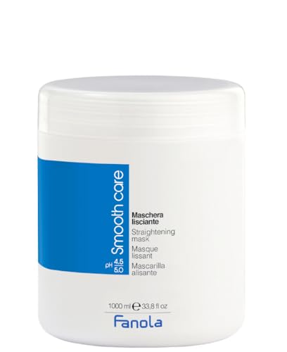Fanola Smooth Care Straightening Mask | Smooth Mask Leaves Hair Softer & More Manageable | Detangler for Smooth, Wavy or Unruly Hair