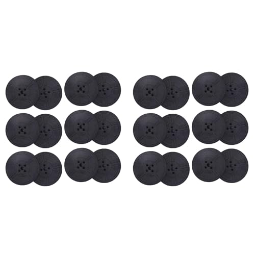 Cinta para máquina de escribir de alta densidad pack 12 piezas de repuesto negro