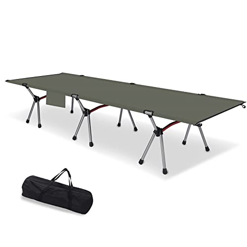 CAMPMOON Ultra Lightweight Backpacking Cot for Tent, Upgraded Sturdy Compact Folding Portable XL