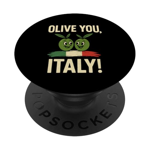 Olive You Italy! Love Olive Divertente Italia Amante Detto PopSockets PopGrip Adesivo