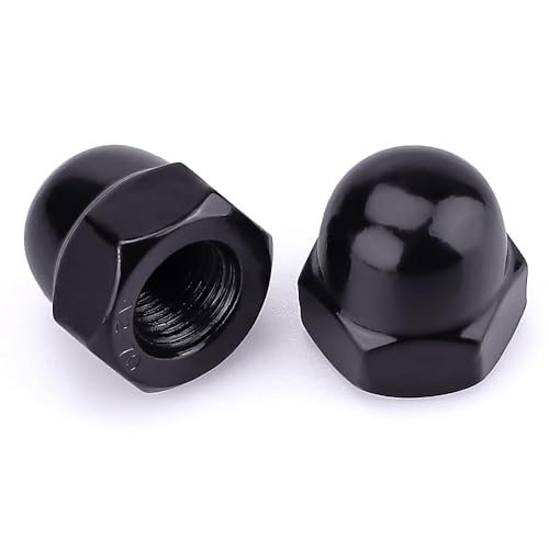1/2"-13 Hex Head Acorn Cap Nuts, 304 Stainless Steel 18-8 Hexagon Head Acorn Dome Cap Nuts, Black Oxide Finish, Hex Drive, 10 PCS by EASTLO - Image 5