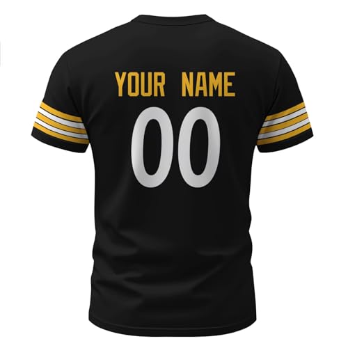 Image of ANTKING T-Shirt Custom Name Number Crewneck Short Sleeve for Men Youth Gifts