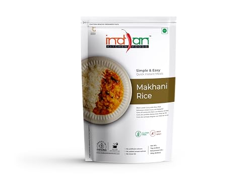 Image of Indian Kitchen Foods Instant Makhani Rice- Freeze Dried, Gluten-Free, Ready-to-Eat Indian Vegetarian Meal