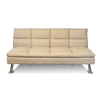 Designetsamaison Banquette Clic Clac 3 Places Beige - Vanan