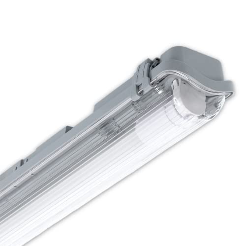 CLAR - Plafoniera Stagna LED 10W, 60cm, 1 Tubo, Senza Tubi Inclusi (Pack 1)