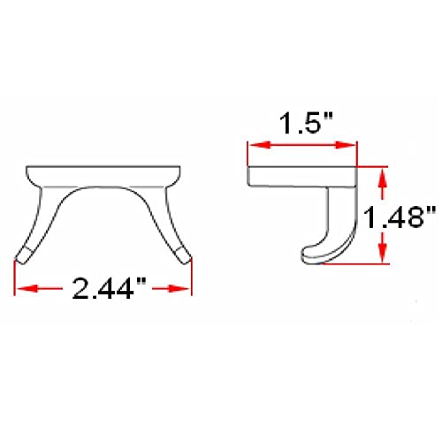 Image of Design House Millbridge Double Robe Hook, Polished Chrome, Standard Wall Mount, Concealed Screws, Easy Installation, Bathroom Hardware, 2.44 in L x 1.5 in W x 1.48 in H, Item 533059