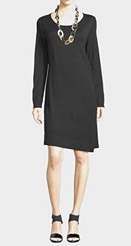 Eileen Fisher Italian Merino Jersey Black Dress Small Msrp $278 #TOP1