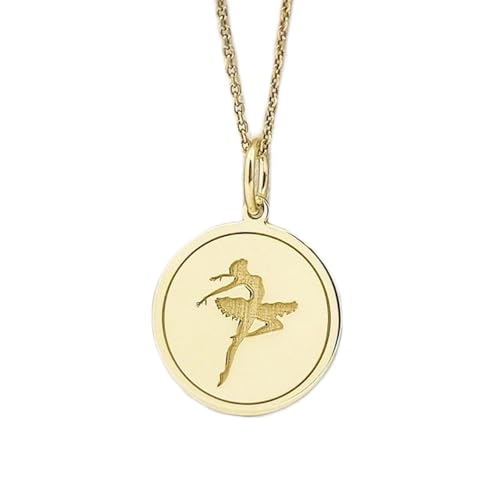 Collier en argent 925 avec pendentif disque danseuse LKRPG_0142