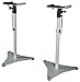 Rockville Pair RVSM5 White Adjustable Studio Monitor Speaker Stands, Height 33-52in, Foam-Padded Tray, Cable Management, for Studio Recording and Home Audio