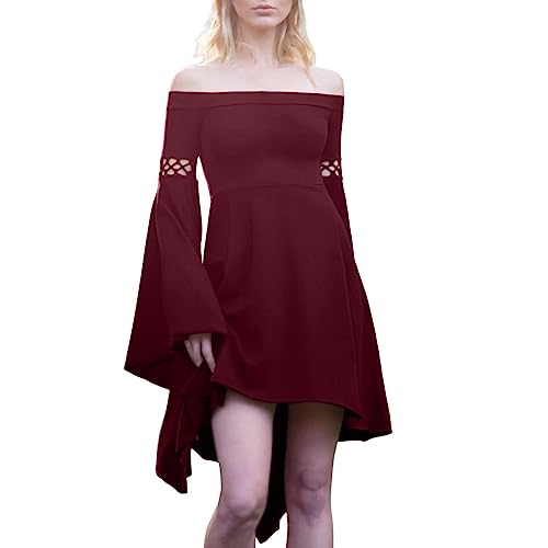 Robe de cour gothique longue pour femmes avec manches chérie style rétro vintage de couleur noire