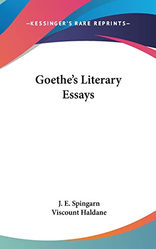 Goethe's Literary Essays