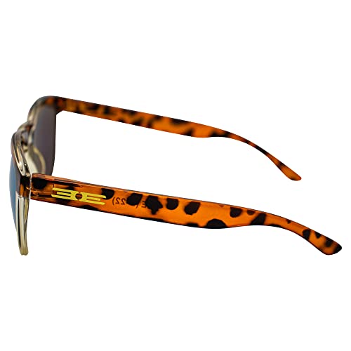 Epoch Eyewear LXE Skateboarding Sport Sunglasses Tortoise Gold with Green Mirror Polarized Lens3