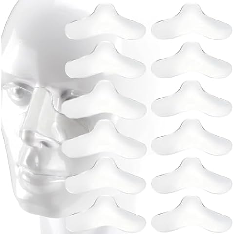 (12 PCS) Nasal Gel Pads Universal Nose Pads for CPAP Mask Can Be Trimmed Flexible Material Designed for Repeated use Cover