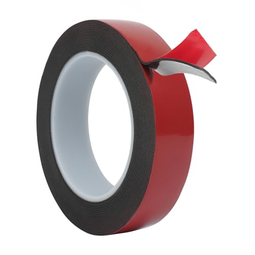 SANLI TAPE Doppelseitiges klebeband extra stark 5m x 25mm Hohe Viskosität Hochtemperaturbeständig Wasserfest Multifunktionales Montageband klebestreifen für Wand, LED Streifen, Auto, Küche & Bad