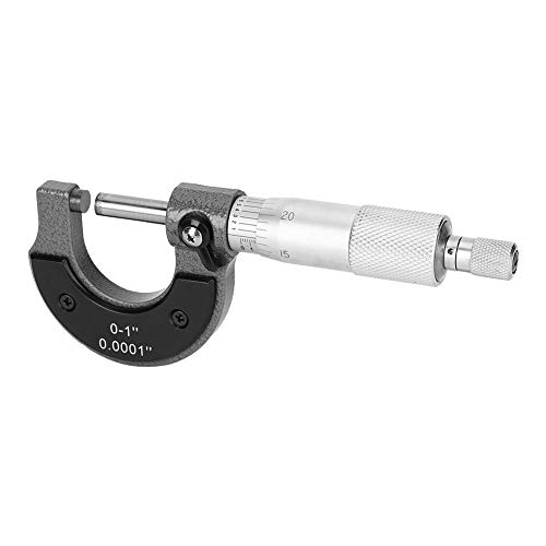 Outside Micrometer, 0.0001In High Accuracy Carbon Steel British System Micrometer, For Measuring Outer Diameter, 0-25Mm/0-1 Inch Measuring Range, For Mechanics And Jewelers #TOP3