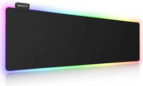 RGB Gaming UtechSmart Large Extended Soft Led Mouse Pad with 14 Lighting Modes 2 Brightness Levels, Computer Keyboard Mousepads Mat 800 x 300mm / 31.5×11.8 inches