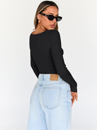 Trendy Queen Going Out Tops for Women Trendy Long Sleeve Shirts Fashion Clothing V Neck Basic Y2K Clothes Cute Shirt Corset4