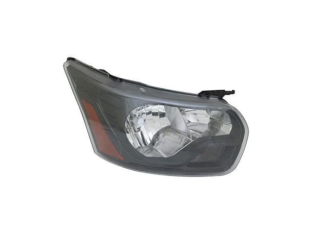 Right Passenger Side Headlight Assembly with Black Bezel - without Logo - Compatible with 2016-2019 Ford Transit-250 (From 9/02/2015 Vehicle Production)