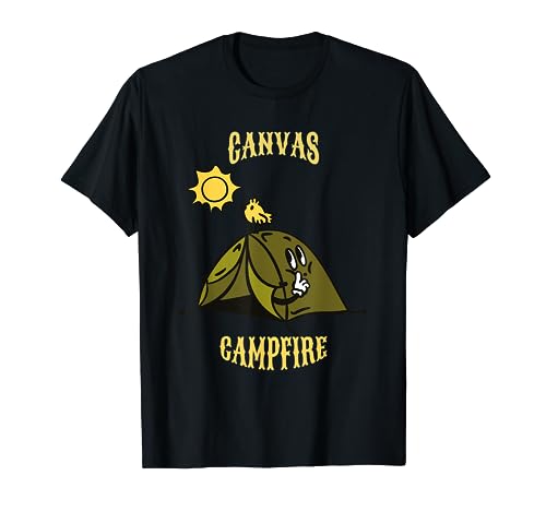Lienzo con diseño divertido para amantes de los campamentos Camiseta