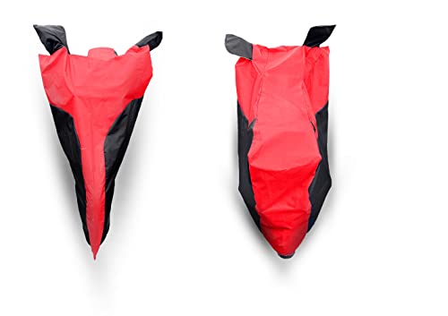 Image of Eagle Design Hunter 350 Two Wheeler Bike Cover Accessories - Dustproof - UV Protection - Premium Bike Cover Black Red