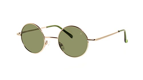 Rainbow Safety Sonnenbrille, polarisiert, rund, für Damen und Herren, Lennon, Retro-Stil, Hippie 2317D-Green Cover