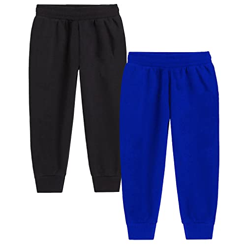 Image of Trampoline Kids Cotton Blend Trackpants Pack of 2 with Drawstrings & Ribbed Cuffs | Vibrant Printed Joggers for Boys & Girls | Soft Waistband & Side Pockets | Everyday Comfy Wear