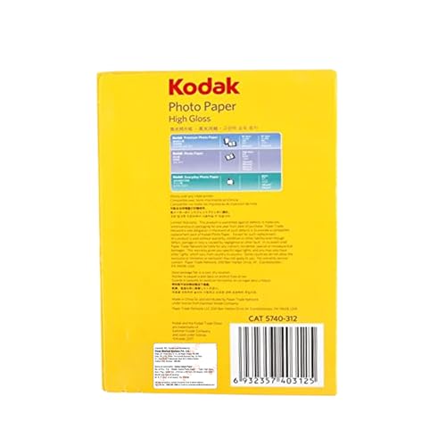 Image of Kodak 230 GSM A4 Glossy Photo Paper Water Resistant, Pack of 20 sheets, Compatible with all Inkjet Printers