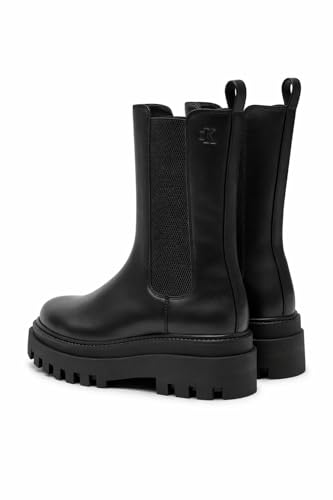 Bottines et boots Calvin Klein FLATFORM CHELSEA BOOT MG LTH pour Femme - vue 4