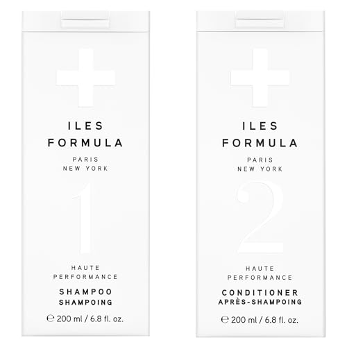 ILES FORMULA Moisturizing Shampoo & Conditioner Set for Dry, Damaged & Frizzy Hair - Sulfate Free Shampoo & Conditioner – Salon Grade, Color Safe, Hydrating Formulas to Control Humidity (200mL)